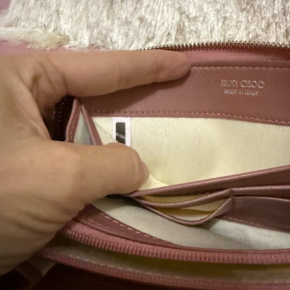 Authentic Jimmy Choo Mauve Wallet With Silver Sta… - image 5